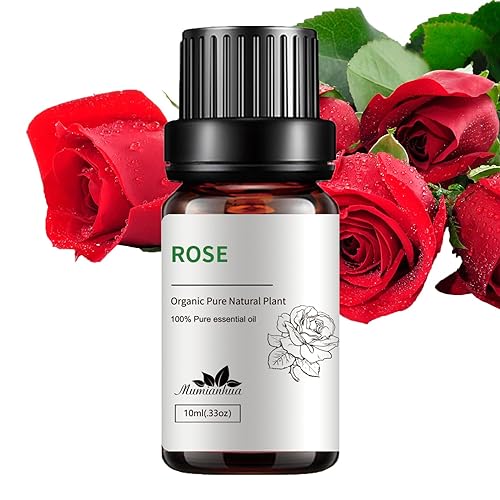 Mumianhua Rose Essential Oil for Skin, Rose Oil Essential Oil Pure - Mumianhua Essential Oils Rose 10ml Therapeutic Grade Rose Aromatherap