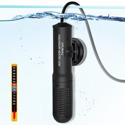 Orlushy 25W Small Submersible Aquarium Heater, Constant Temperature Betta Fish Tank Heater of 78℉for 1-6 Gallons Freshwater & Sa