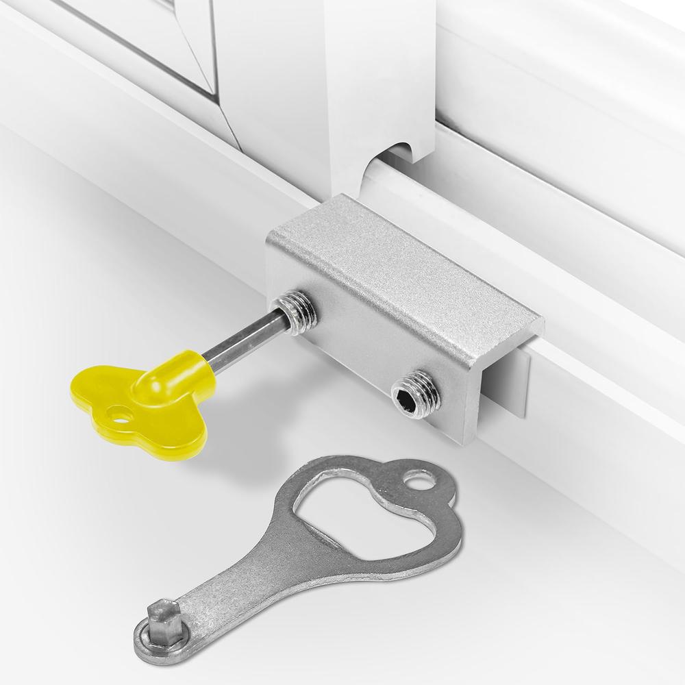 Window Stopper Built In Shop Square Sliding Window Lock for Horizontal and Vertical Sliding ...