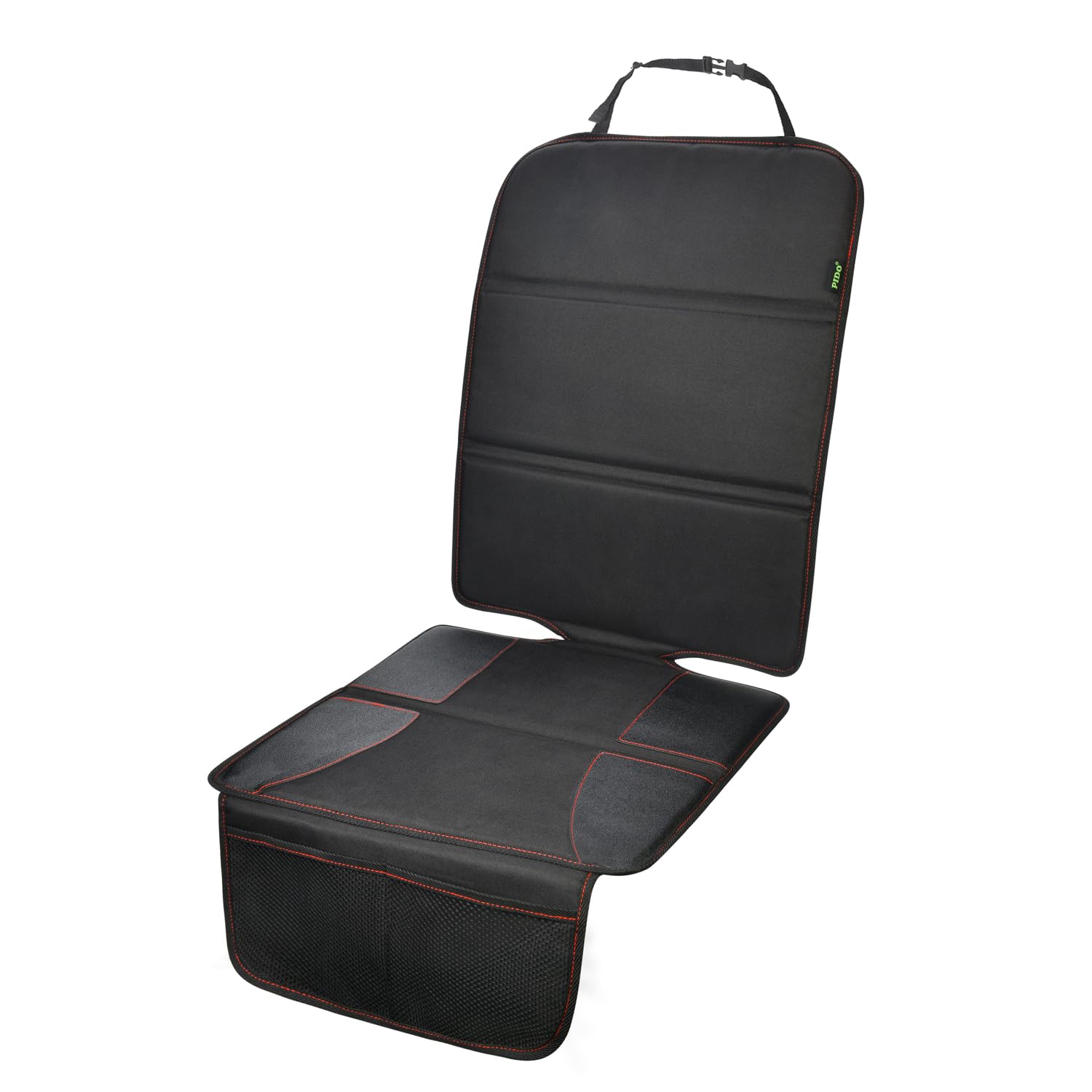 Car Seat Protector Mat For Under Child Car Seat - Thick Padding, Waterproof, Non-Slip, With Mesh Pockets, Fits Most Cars