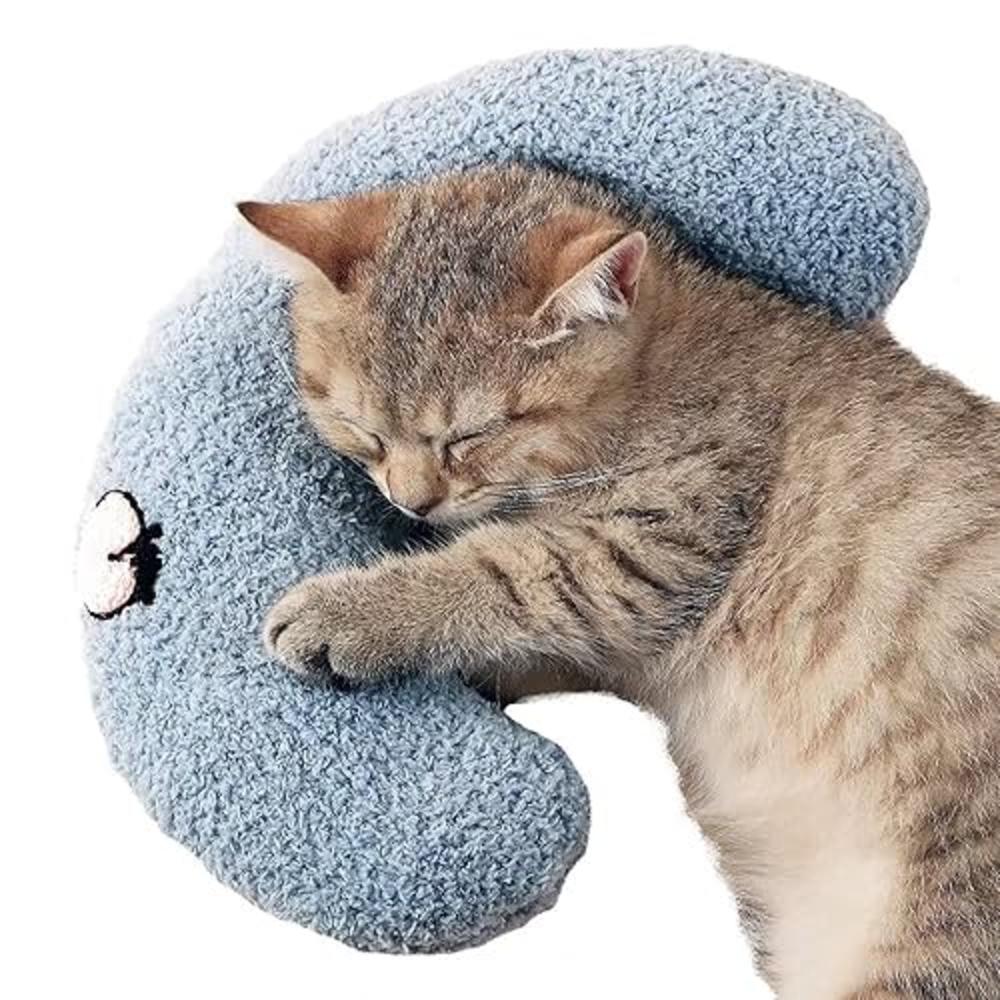 &#226;&#128;&#142;Les Arbres Fair Les Arbres Fair Little Pillow for Cats, Ultra Soft Fluffy Pet Calming Toy Half Donut Cuddler for Joint Relief Sleeping Improve M