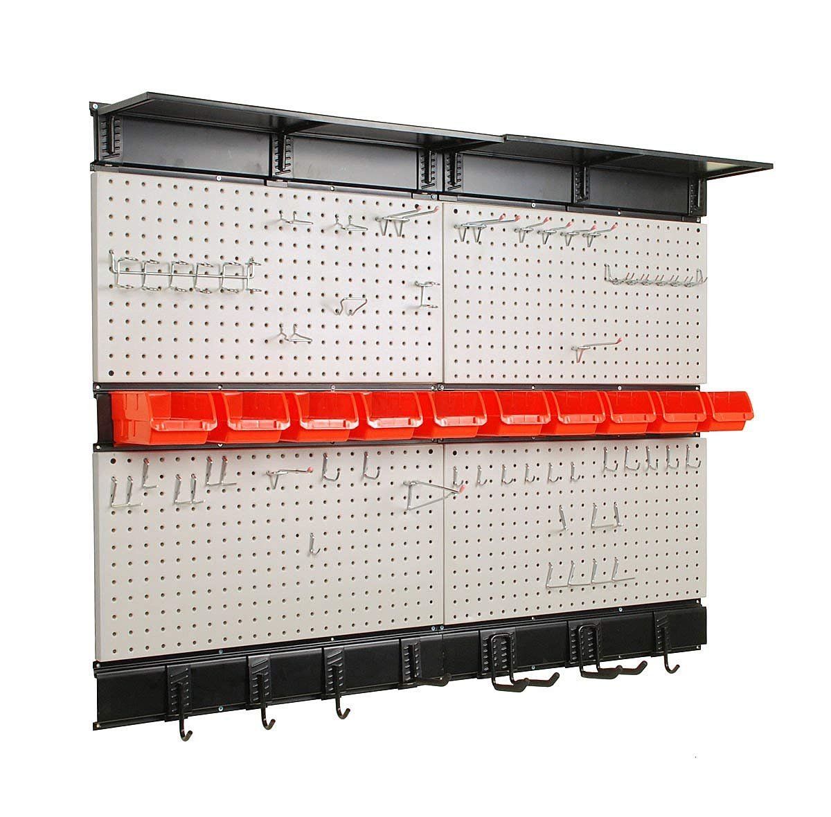 Ultrawall Pegboard Wall Organizer, 48X 36 inch for Garage Storage with Hooks, Storage Bins, Tool Panel Organizer