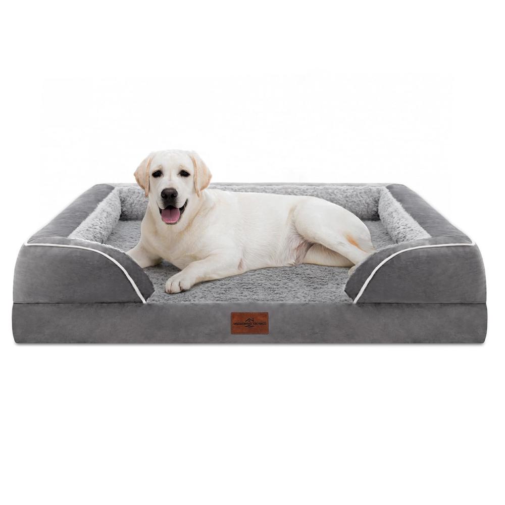 Comfort Expression Jumbo Dog Bed for Extra Large Dogs, Waterproof Orthopedic Dog Bed, Jumbo Breed Dog Bed, Durable PV Washable D