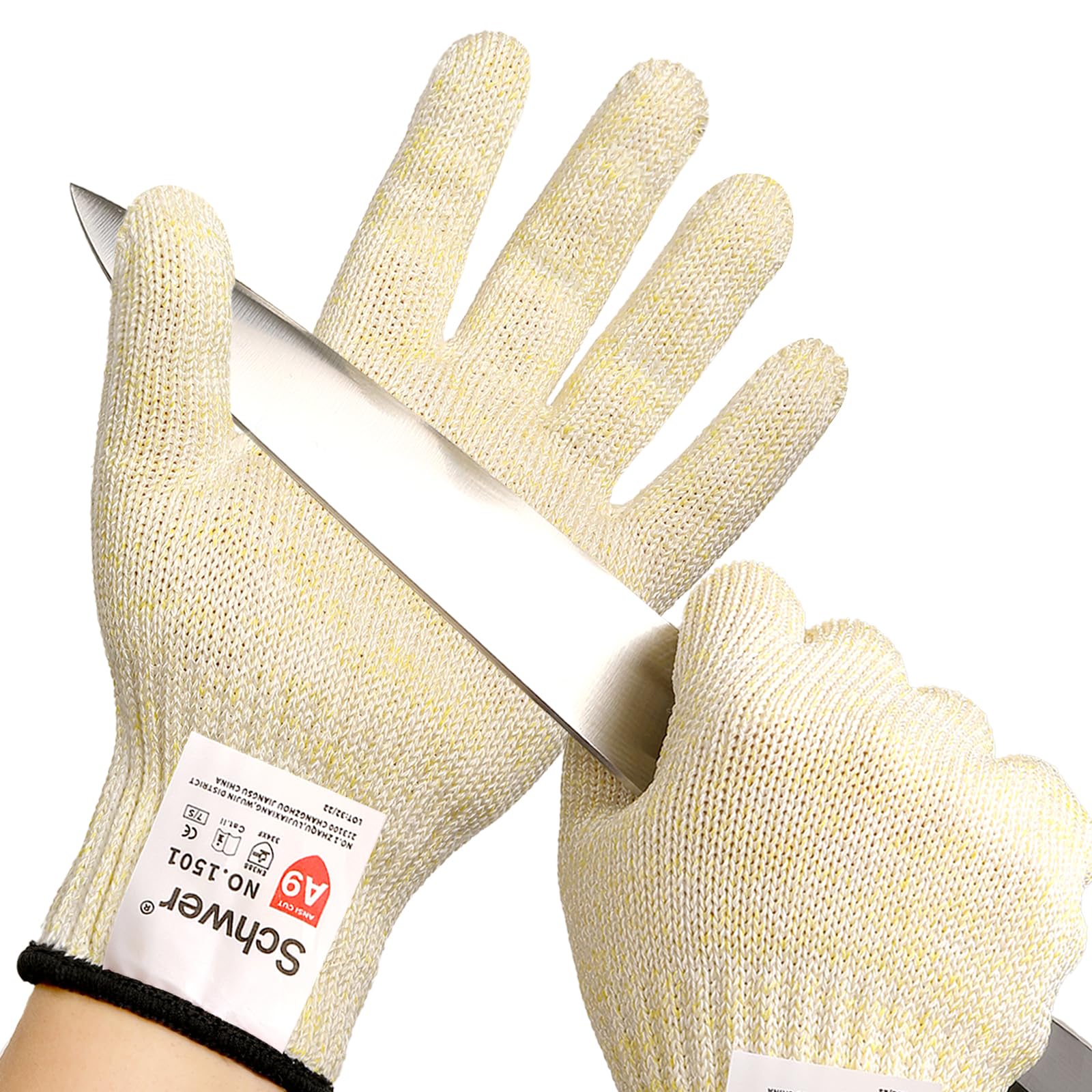 Schwer ANSI A9 Cut Resistant Gloves, Food Grade Reliable Cutting