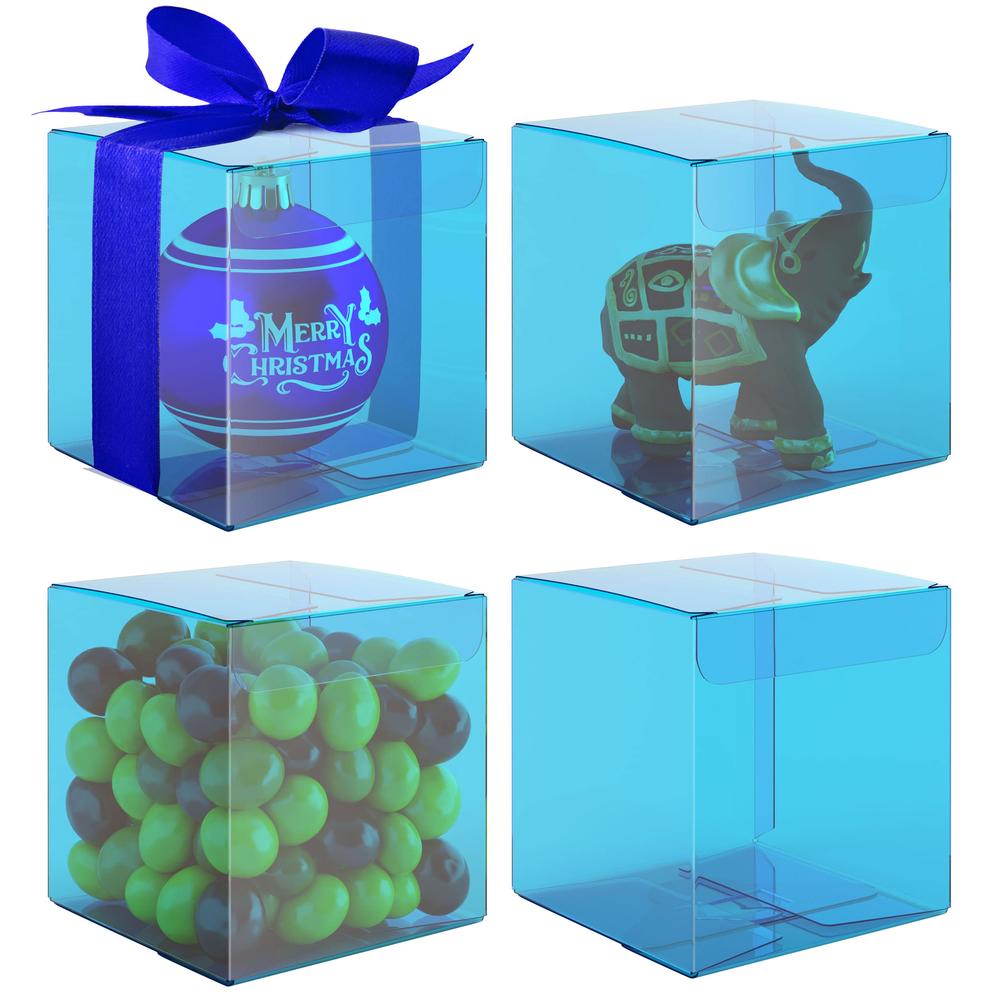 Houseables Favor Boxes, Gift Box, 50 Pack, 3x3x3 Inch, Transparent ...