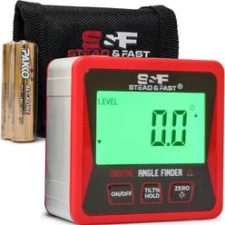 S&F STEAD & FAST Digital Angle Finder Gauge Magnetic Protractor Inclinometer Table Saw Angle Gauge Level Cube with Magnetic Base