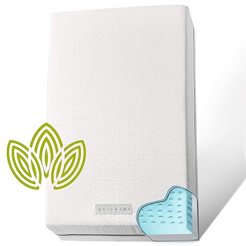 Modera Organic Cotton Dual-Sided Crib Mattress, 2-Stage Premium Memory Foam CertiPUR-US Hypoallergenic Baby Mattress, Firm Support For 