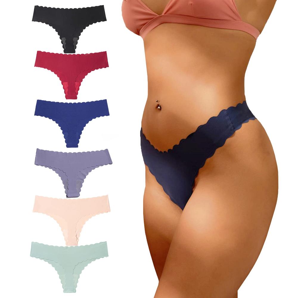 Aogda Thongs for Women Seamless Underwear Low Rise Panties Womans Thong（Medium）
