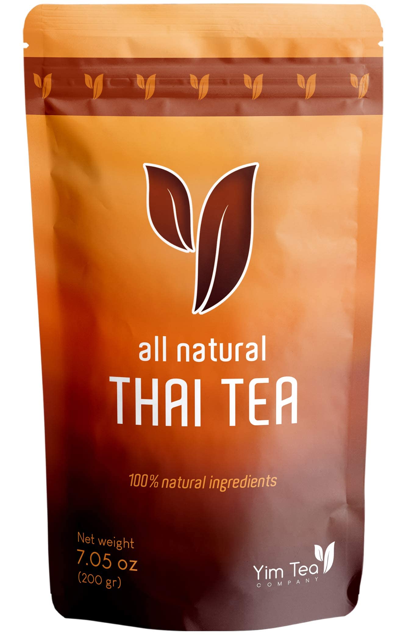 Yim Tea Co. - Thai Tea - 100% Natural Loose Leaf Tea Mix - Made with Assam Black Tea - Makes Iced Tea and Boba Tea - By Yim Tea 