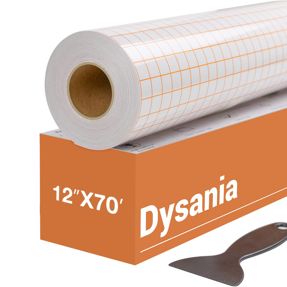 Dysania Transfer Tape for Vinyl - 12 x 70 FT w/Orange Alignment Grid for  Adhesive Vinyl?- Medium Tack Vinyl Transfer Tape for S