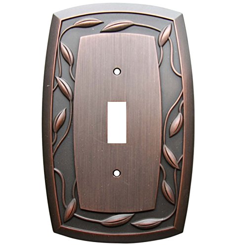 allen + roth 1-Gang Dark Oil-Rubbed Bronze Standard Toggle Metal Wall Plate