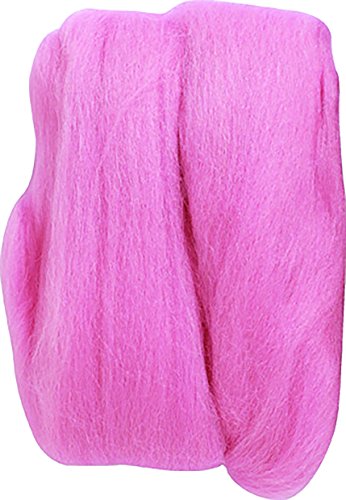 Clover Natural Wool Roving, Pink