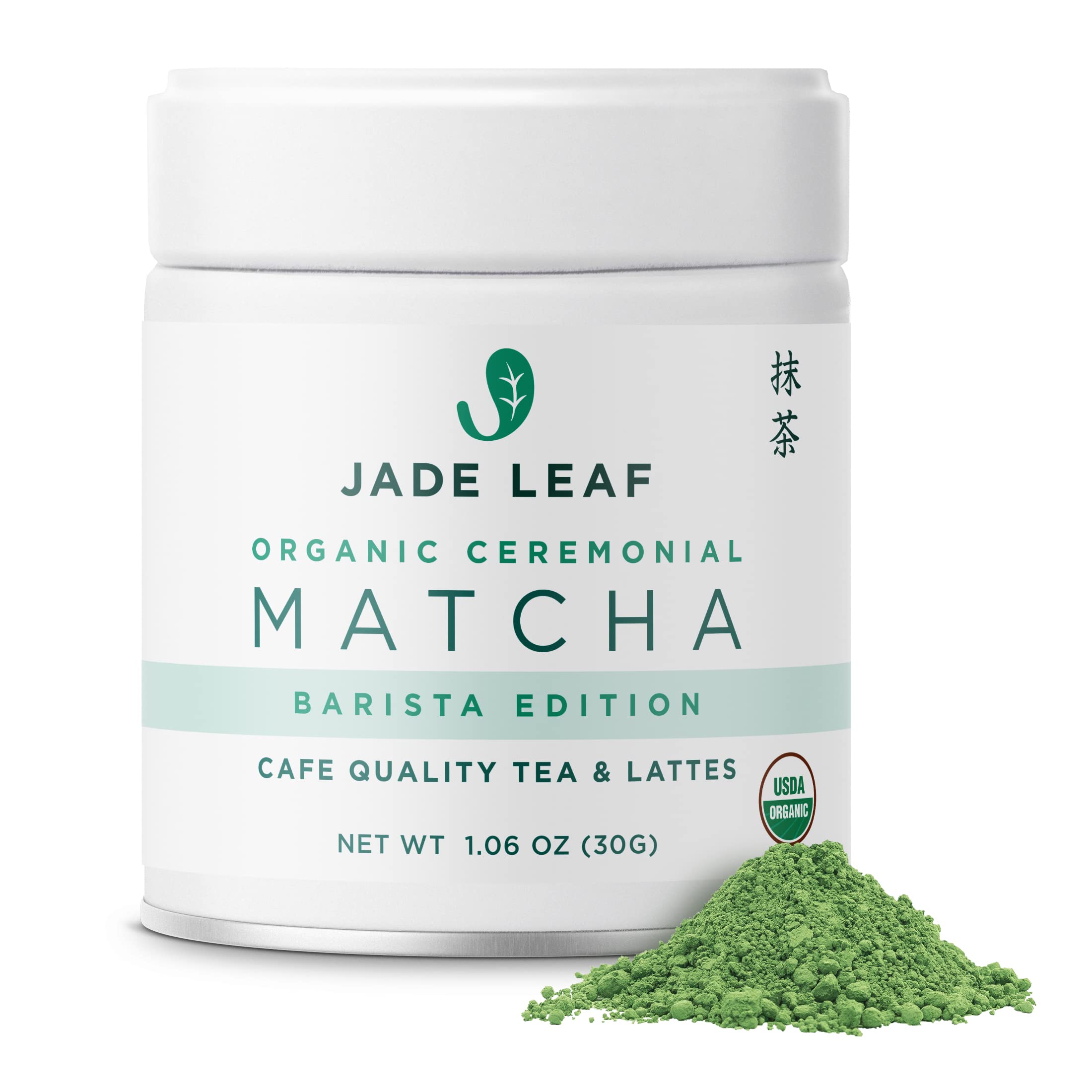 Jade Leaf Matcha Organic Ceremonial Grade Green Tea Powder - Barista Edition For Cafe Quality Tea & Lattes - Authentic Japanese 
