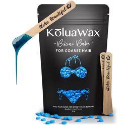 KoluaWax Hard Wax Beads for Hair Removal - Coarse Body Hair Formula - Brazilian, Underarms, Back Chest, Bikini Area Waxing - Lar