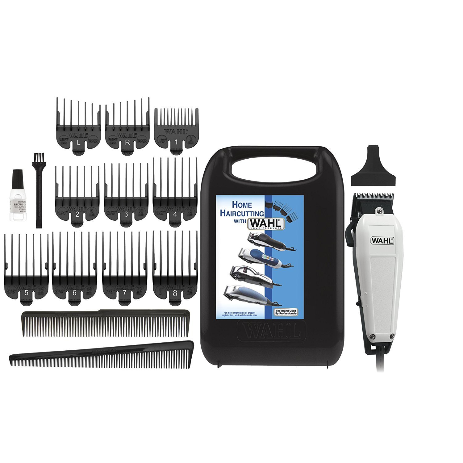 WAHL 9236-00 The Styler 7 Piece Complete Haircutting Kit, White, 1 Count