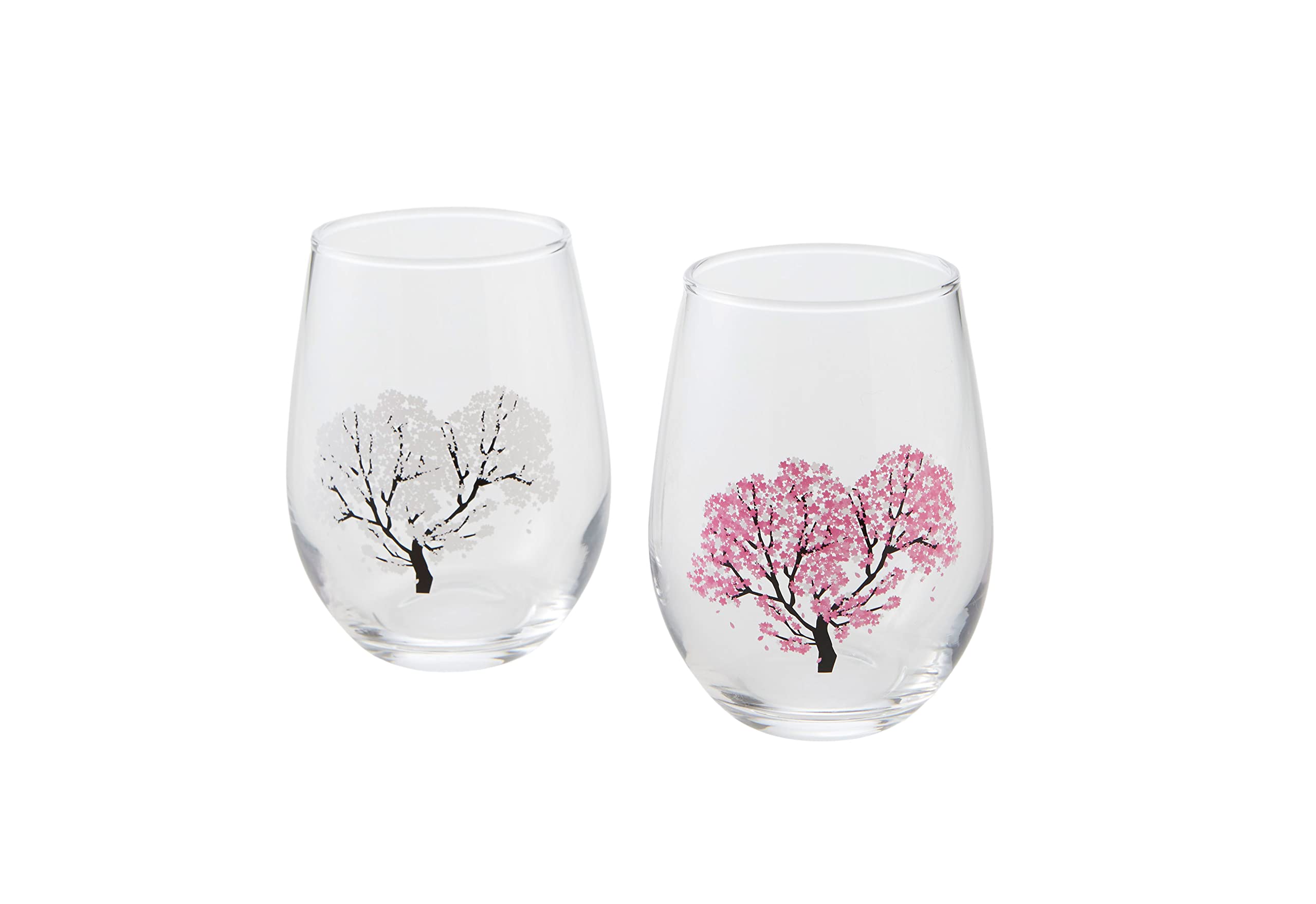 Marumo Takagi Japanese Sakura cherry Blossom color changing glass cups ...