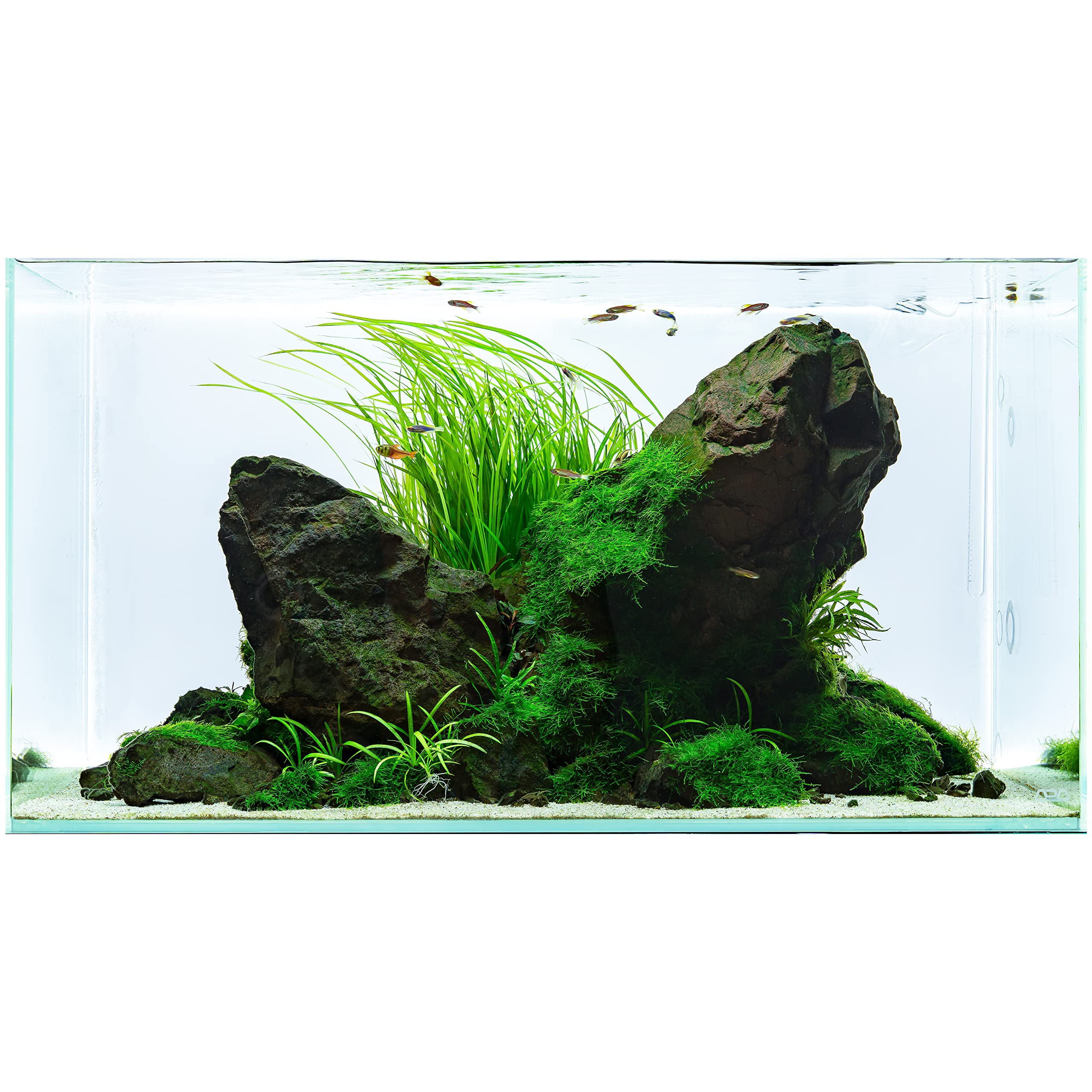 FJARDE Aquarium Backlight Screen-Fish Tank Background Light,for Rimless Aquarium,Ultra-Thin 6mm Gradient Colors Panel.White Fros