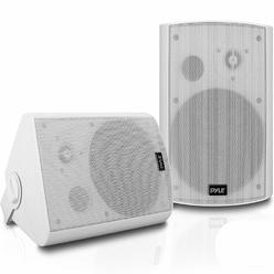 Pyle Outdoor Wall-Mount Patio Stereo Speaker-Waterproof Bluetooth Wireless&No Amplifier Needed-Portable Electric Theater Sound S