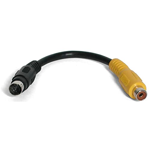 StarTech.com 6 in. S Video to Composite Video Adapter Cable - S-Video to Composite Video - Low Profile - 4 Pin S Video to RCA (S