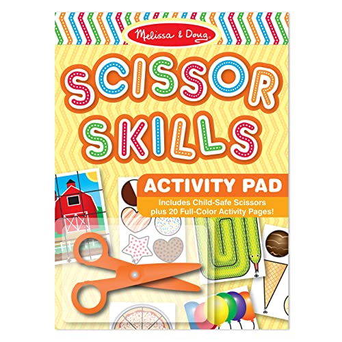 Melissa & Doug Scissor Skills Activity Book With Pair of Child-Safe Scissors (20 Pages)