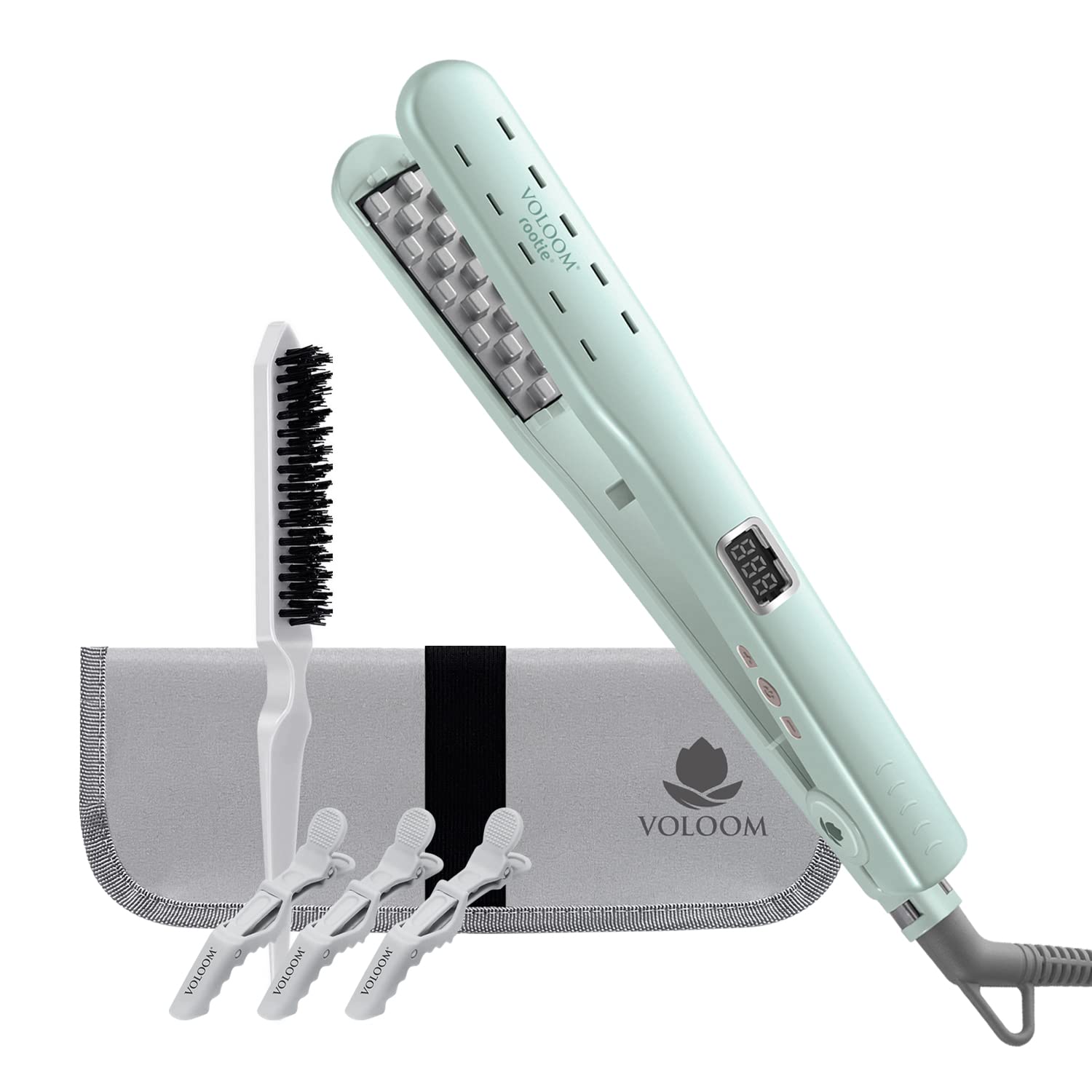 Voloom Rootie 3/4? Inch Professional Volumizing Ceramic Hair Iron | Lasting Hair Volume | for Short Or Thin Hair | Adjustable Te