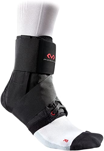 McDavid 195R-BK-M Ankle Brace Support/w Stabilizer Straps, Prevent and Recover from Ankle sprains, Black, Medium