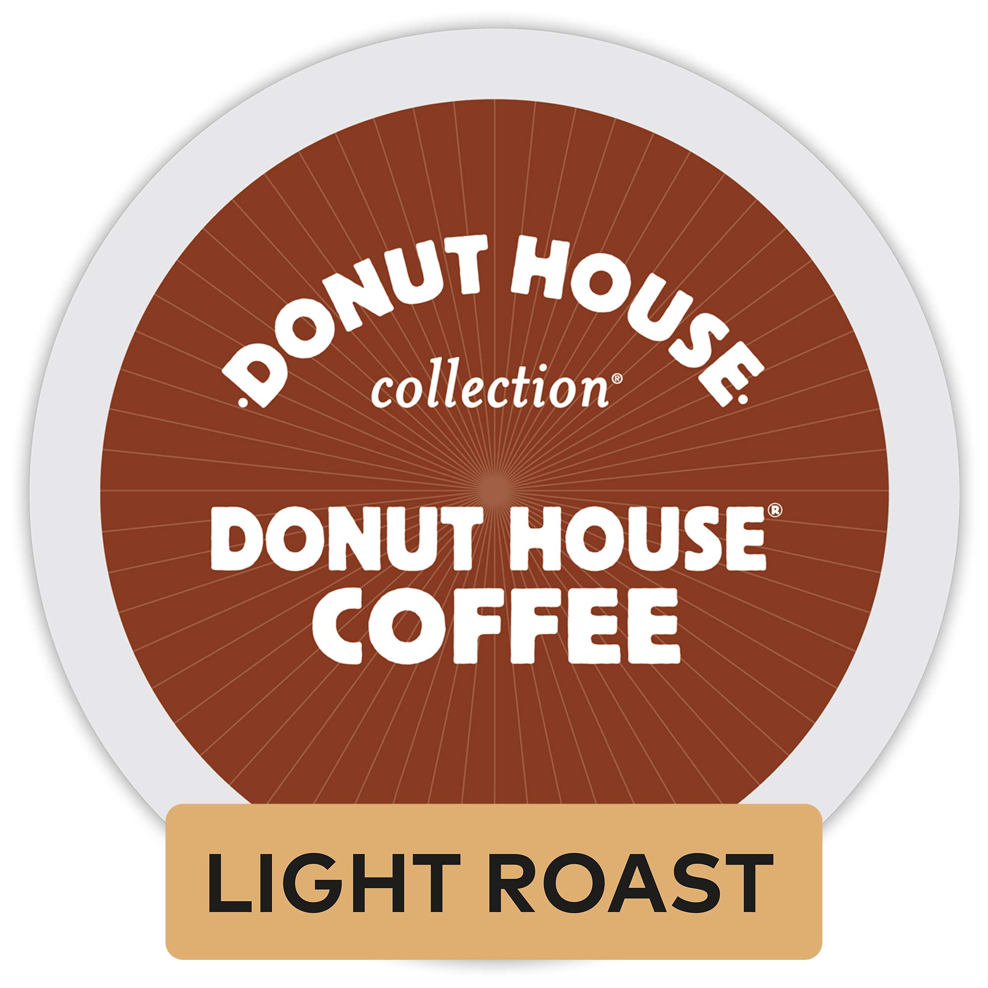 Donut House Collection Donut House Coffee, Single-Serve Keurig K-Cup Pods, Light Roast Coffee, 12 count (Pack of 6)
