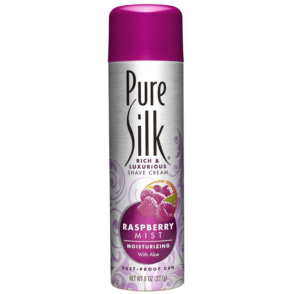 Pure Silk Raspberry Mist Shave Cream for Women, 8 oz.