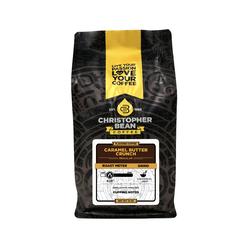 christopher Bean coffee Flavored coffee ground - caramel Butter crunch Flavored coffee, coffee grounds with Non-gMO Flavoring, A