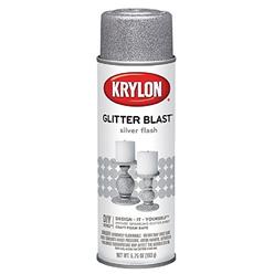 Krylon K03802A00 Glitter Blast Glitter Spray Paint for Craft Projects, Silver Flash, 5.75 oz