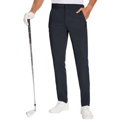SPECIALMAGIC Mens Casual Pants Golf Pants Stretch Waist Zipper Pockets Tapered Pants Lightweight Clearance Navy 30W30L