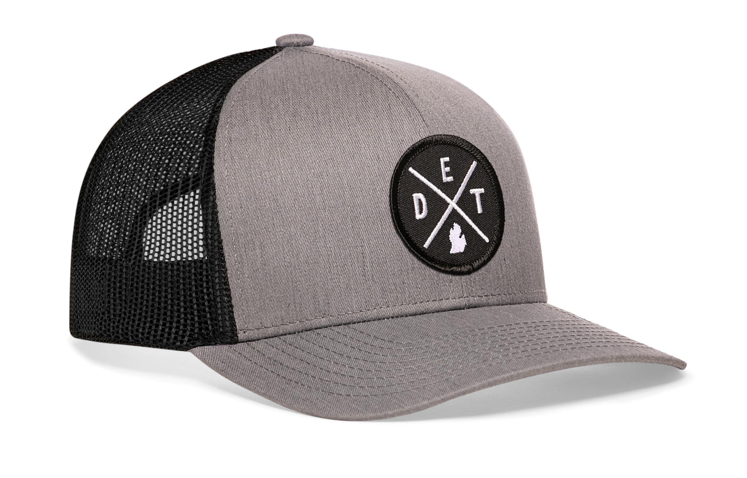 HAKA DET City Trucker Hat, Detroit Hat for Men & Women, Adjustable Baseball Hat, Mesh Snapback, Sturdy Outdoor Black Golf Hat (G