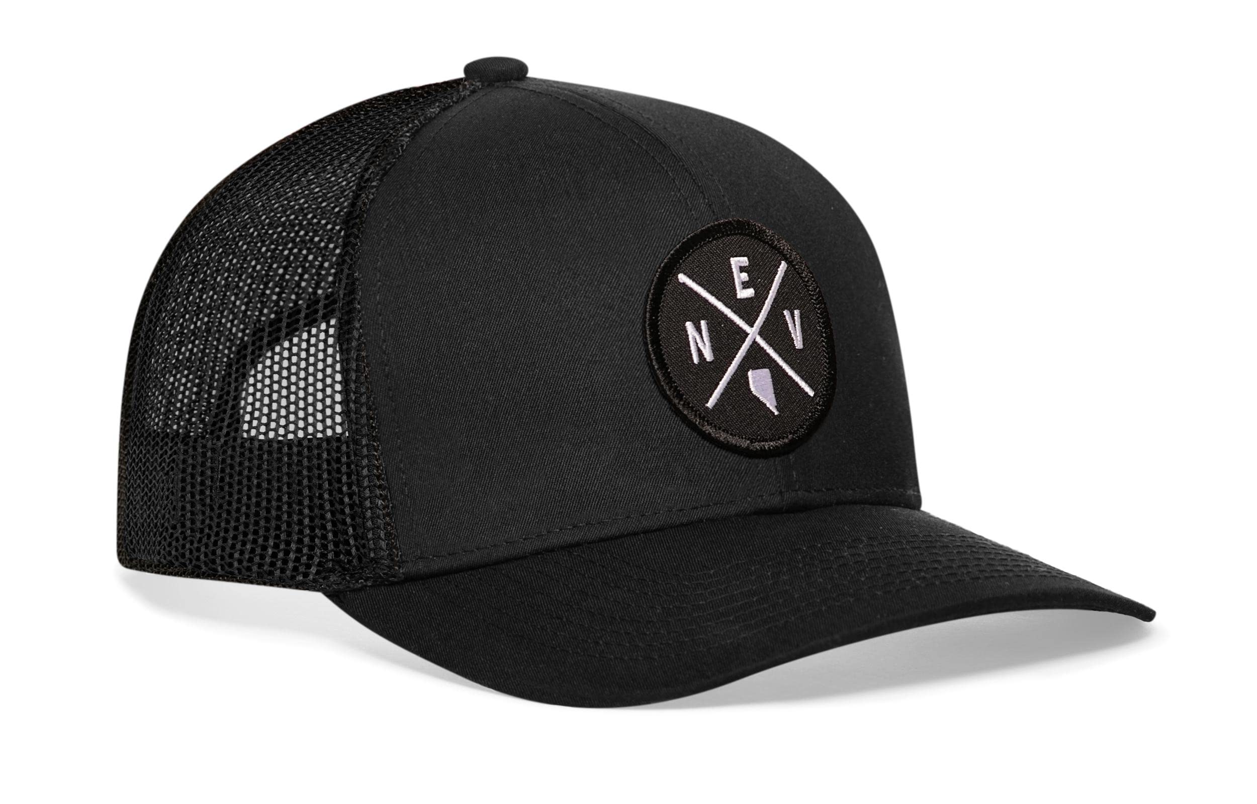 HAKA NEV Hat, Nevada State Trucker Hat, Mesh Outdoor Hat for Men & Women, Adjustable Snapback Baseball Cap, Golf Hat Black