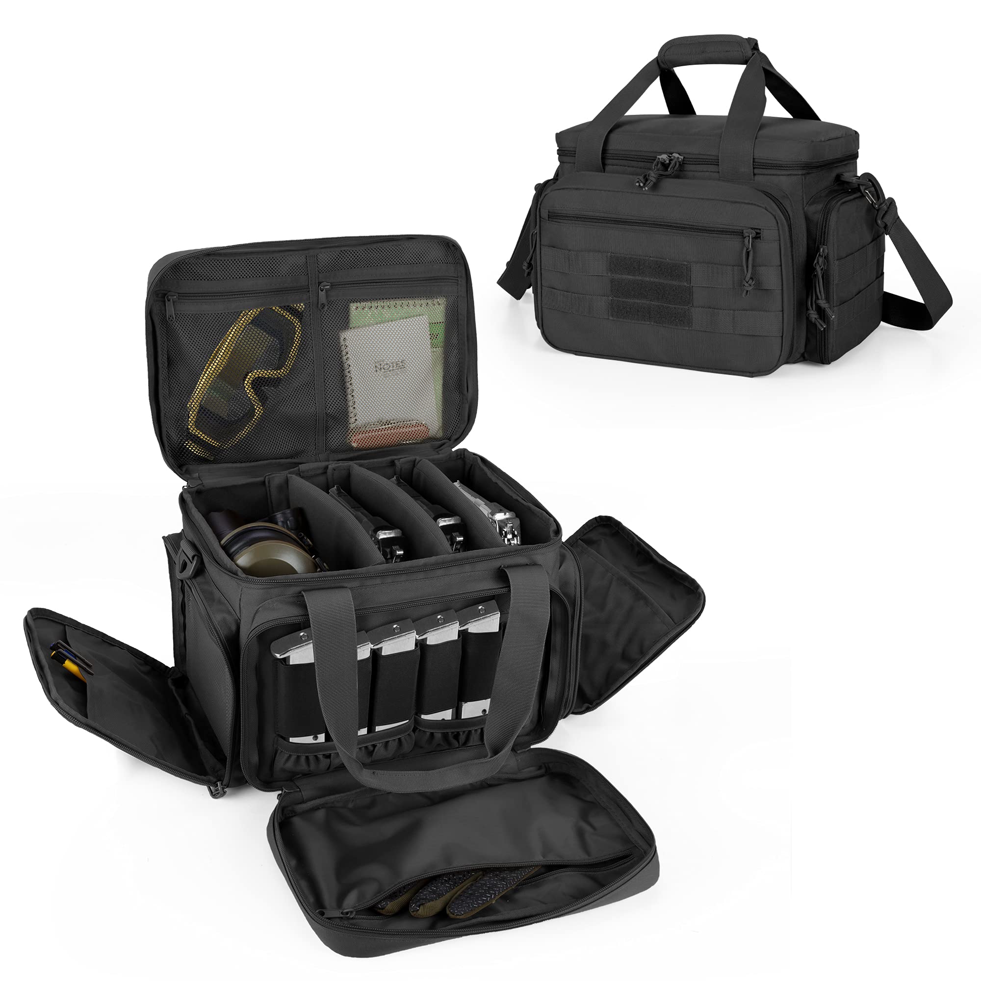 Pochette De Rangement Tactique DSLEAF MOLLE - Pour Chargeurs De Pistolet (jusqu'à 10) - Noir - Neuf