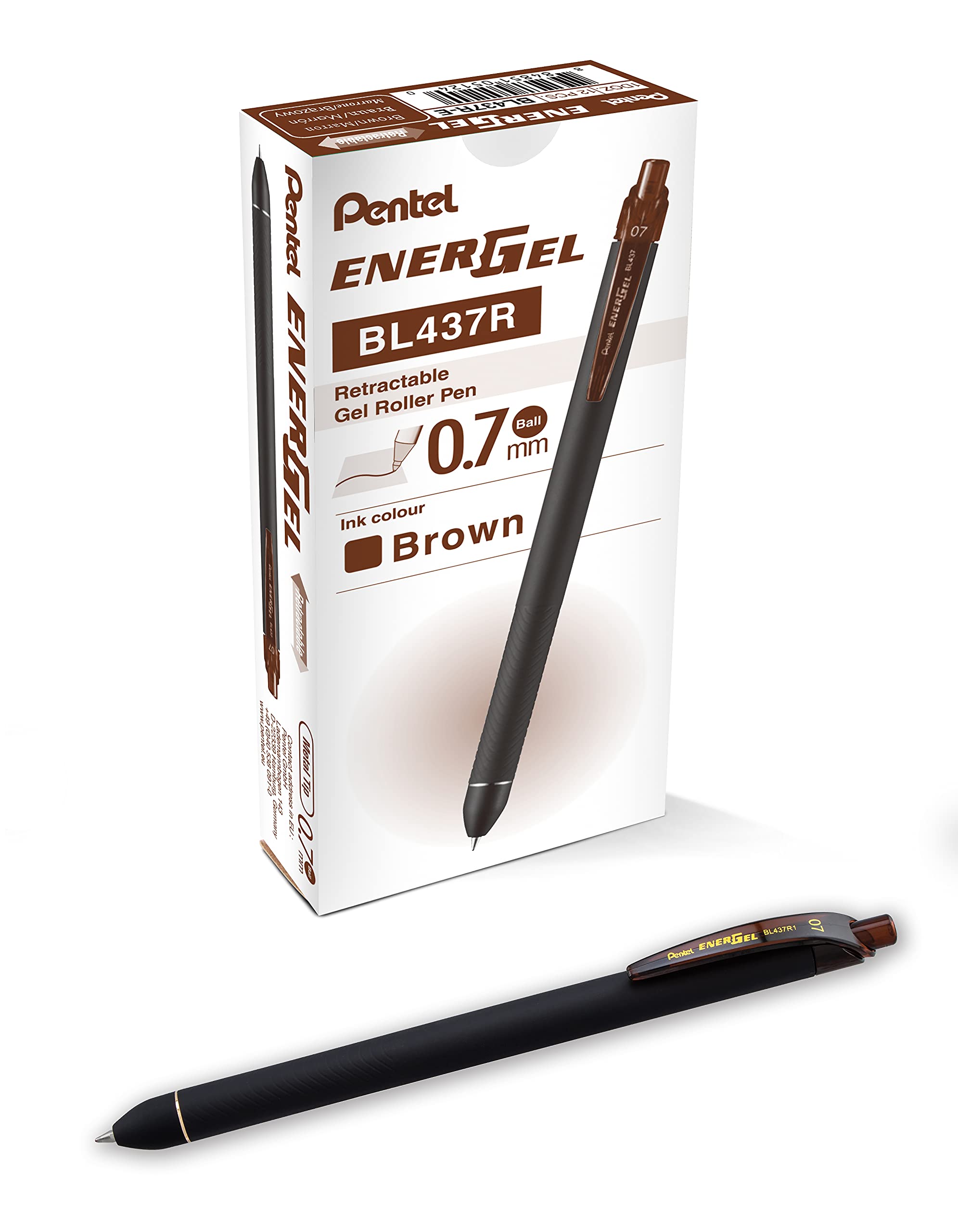 BL437R1-F Pentel EnerGel Kuro Liquid Gel Pen, Medium line