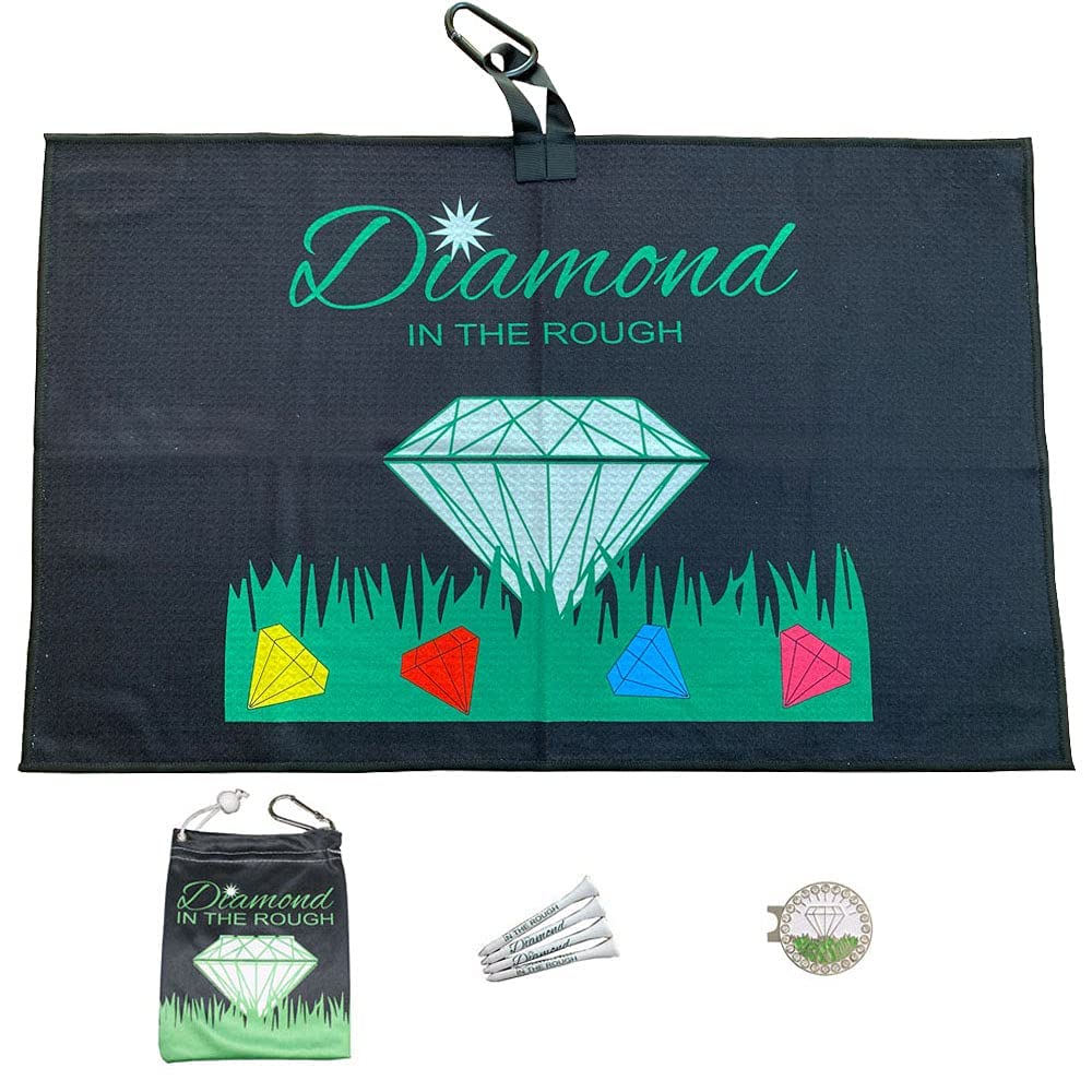 Giggle Golf Par 3 Kit Includes a Golf Towel Waffle Material, Tee Bag with 4  Tees, and Bling Golf Ball Marker with Hat Clip - Gol, image size:1000x1000