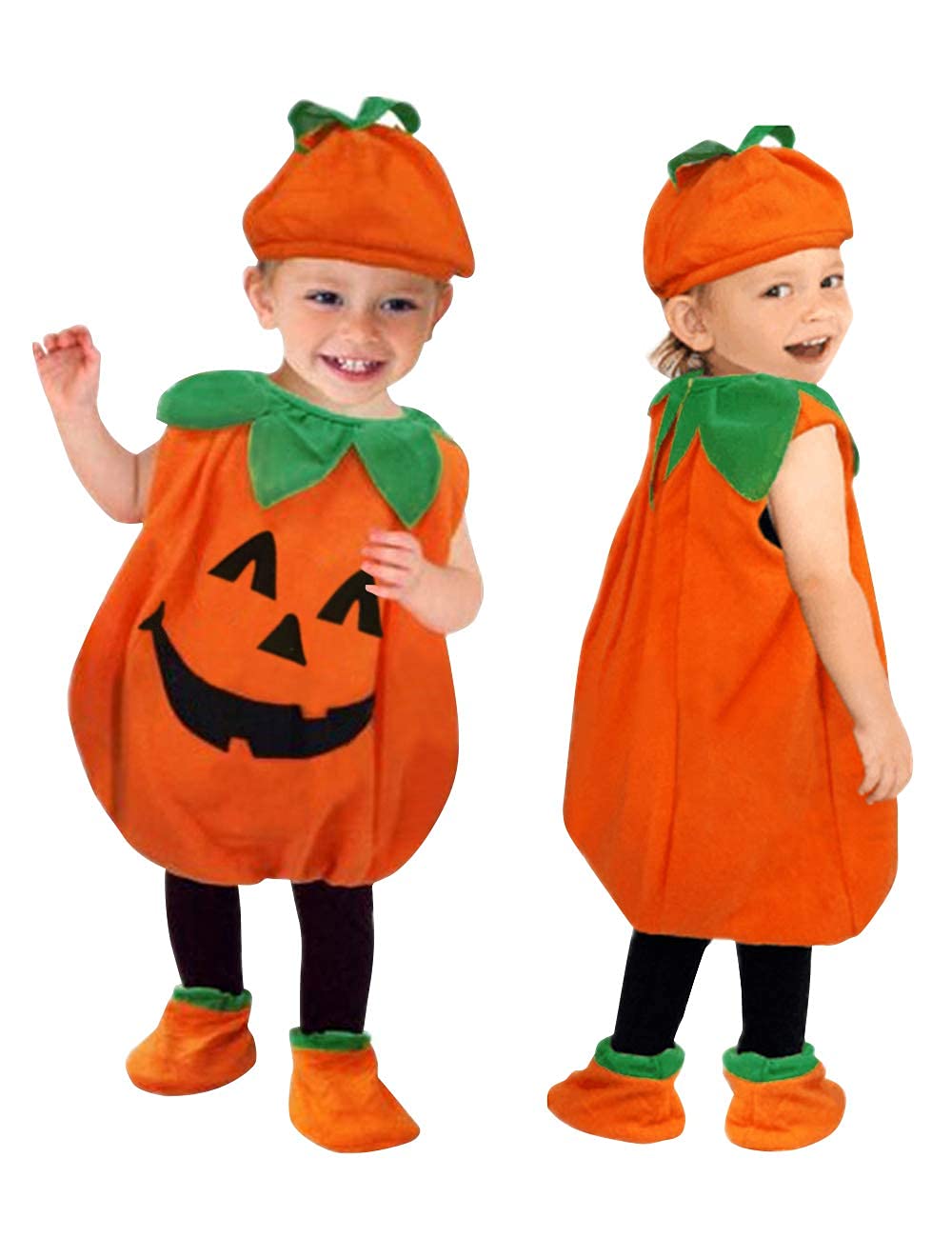 JIFRE Cute Children Halloween Pumpkin Costume for Kids Toddler 
