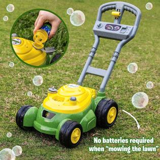 John Deere Bubble-N-Go Mower Toy Lawn Mower with Bubble Solution