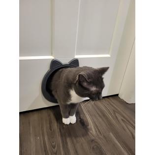 Caremyworld Large Cat Door Interior Door, No-Flap Cat Door for
