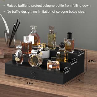upcessory Cologne Organizer for Men, Tier Wood Perfume Organizer
