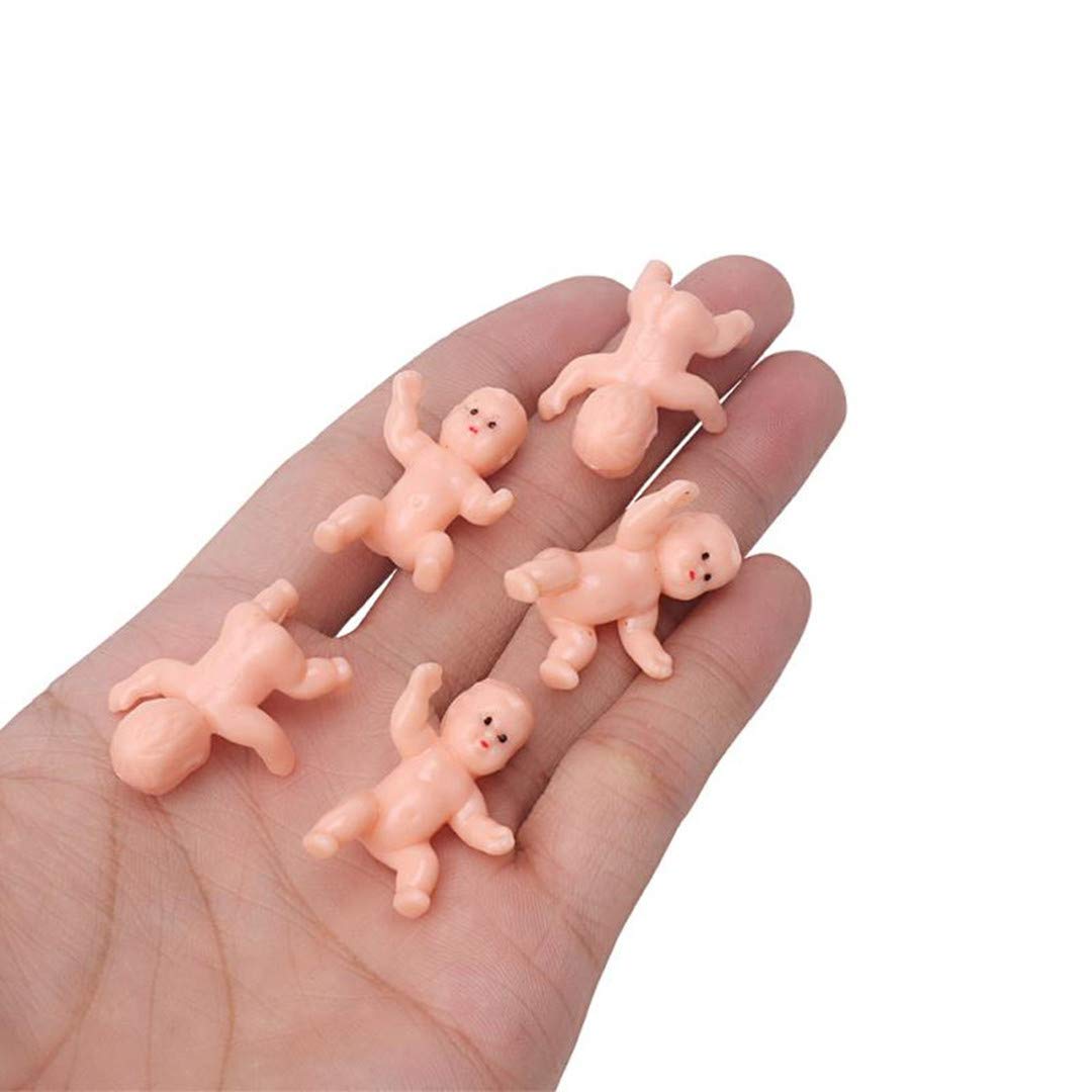 30 Pieces Mini Plastic King Cake Babies - 1.2 Inch For Mardi Gras, Baby Showers & Party Games