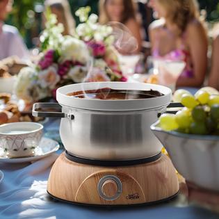 Artestia Electric Fondue Pot Set for Melting Chocolate Cheese