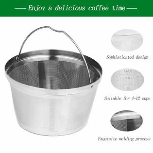 Stainless Steel Mr Coffee Permanent Filter 12 Cup YEOSEN BCF-02