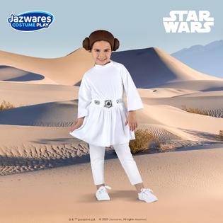 JAZWARES STAR WARS Princess Leia Toddler Costume - Fabric Dress and Belt with Fabric Headpiece 3T/4T JAZWARES STAR WARS Princess Leia Toddler Costume - Fabric Dress and Belt with Fabric Headpiece 3T/4T