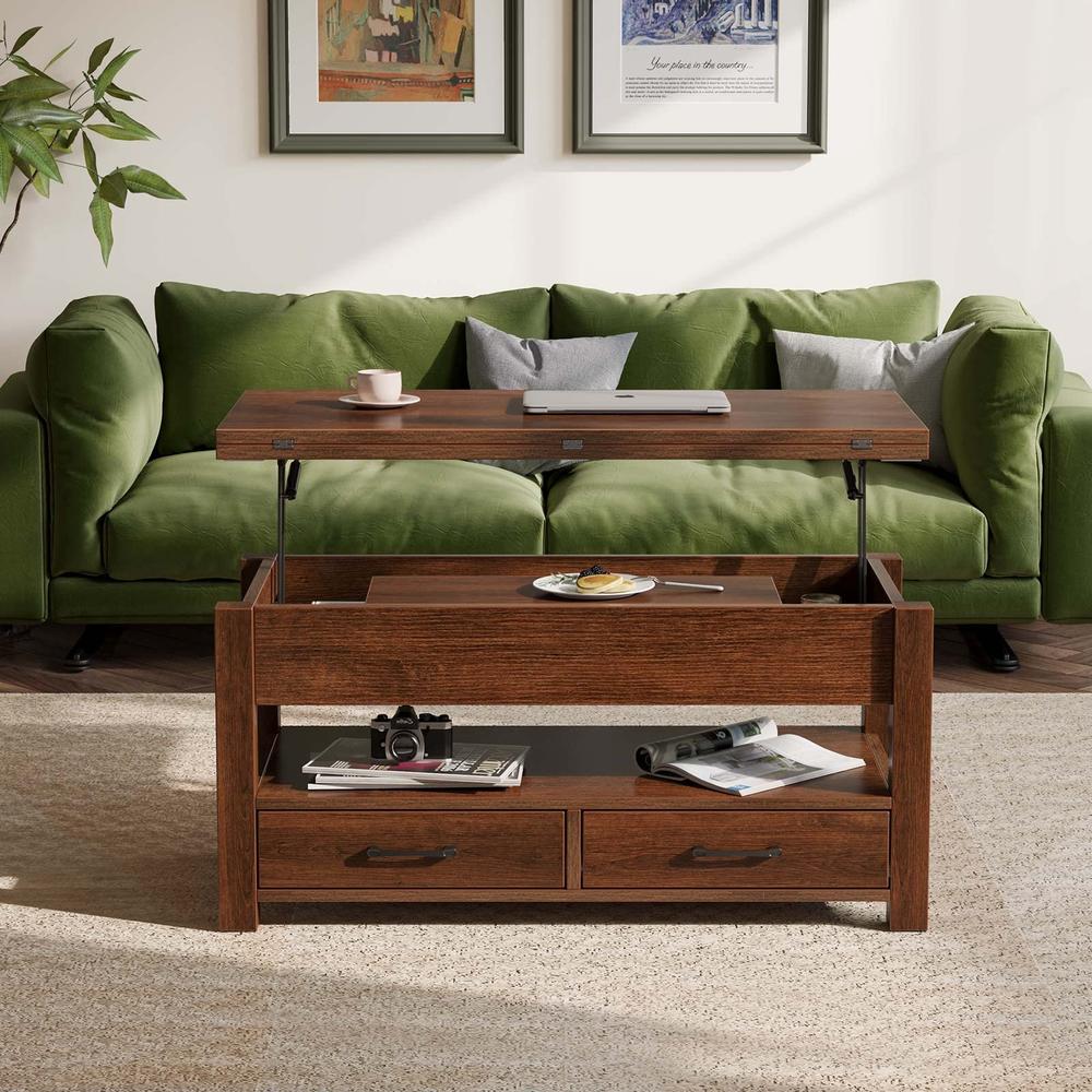 Rolanstar Coffee Table Lift Top, Multi-Function Convertible Coffee ...