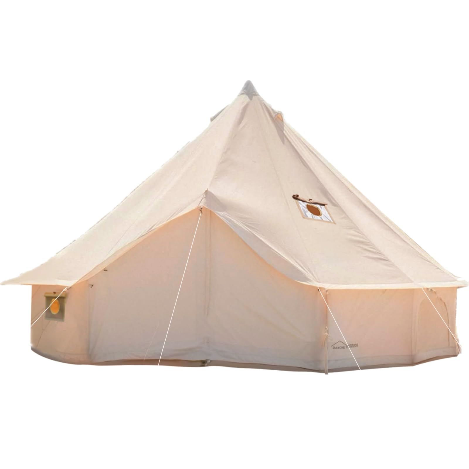 DANCHEL OUTDOOR B5 PRO Large Canvas Bell Tent with Stove Jacks
