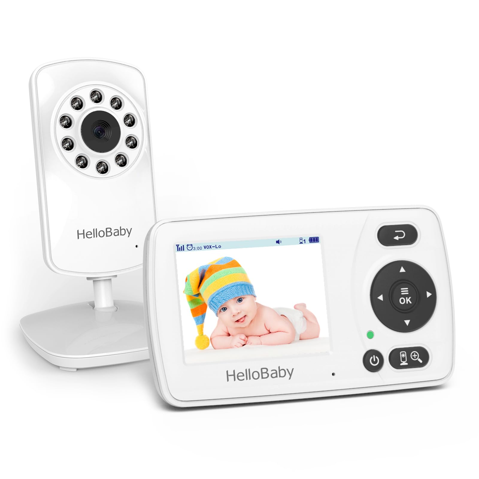 HelloBaby Monitor with Camera and Audio, 1000ft Long Range Video - Main Image