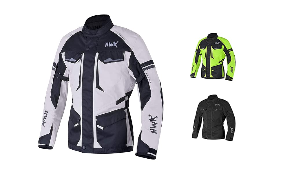 HWK Motorcycle Jacket for Men Adventure/Touring with Cordura