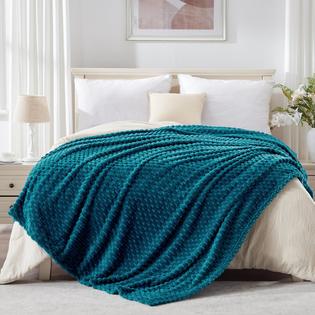 Flannel Blankets Teal Throw Blanket Amazon Polyester Flannel