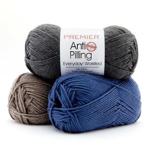 Using Premier Anti-Pilling Everyday DK yarn in cream, ash, and garnet Using Premier Anti-Pilling Everyday DK yarn in cream, ash, and garnet